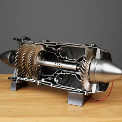 SKYMECH 1/3 Turbojet Engine Model Kit - Build Your Own Turbojet Engine that Works - WP-85 Turbojet DIY Aircraft Engine Model 100Pcs