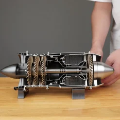 SKYMECH 1/3 Turbojet Engine Model Kit - Build Your Own Turbojet Engine that Works - WP-85 Turbojet DIY Aircraft Engine Model 100Pcs
