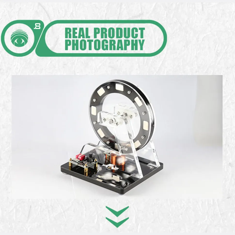 Small Hall Sensor Motor Model - Brushless Ferris Wheel Demonstrator, Bedini Style - Low Power Consumption High Speed Tech Desk Decor