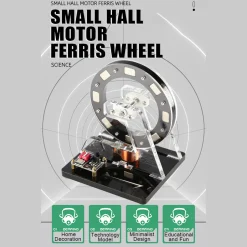 Small Hall Sensor Motor Model - Brushless Ferris Wheel Demonstrator, Bedini Style - Low Power Consumption High Speed Tech Desk Decor