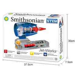 Smithsonian Jet Works Advanced Science Kit - Build Your Own Jet Engine - DIY Assembly Turbofan Jet Engine Model Kit