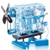 Smithsonian Motor Works Advanced Science Kit - Build Your Own 4 Cylinder Engine Model Kit - DIY Assembly Combustion Engine Kit
