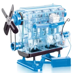 Smithsonian Motor Works Advanced Science Kit - Build Your Own 4 Cylinder Engine Model Kit - DIY Assembly Combustion Engine Kit