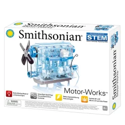 Smithsonian Motor Works Advanced Science Kit - Build Your Own 4 Cylinder Engine Model Kit - DIY Assembly Combustion Engine Kit