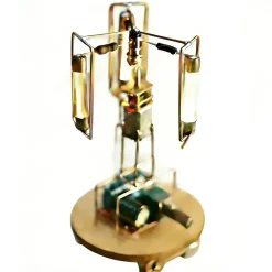 Solar Metal Wire Satellite Rotating LED Light Tower DIY Electronic Sculpture Soldering Kit for Home Desk Decor