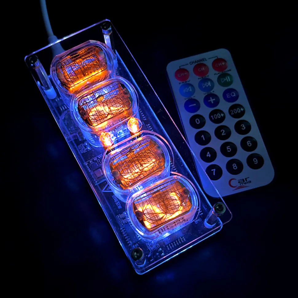 Soviet Cyberpunk IN12 Nixie Tube Clock - Retro Vintage Desktop Decor