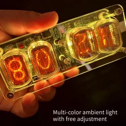 Soviet Cyberpunk IN12 Nixie Tube Clock - Retro Vintage Desktop Decor