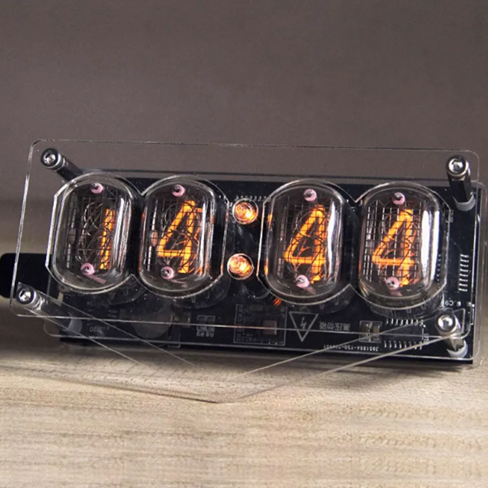 Soviet Cyberpunk IN12 Nixie Tube Clock - Retro Vintage Desktop Decor