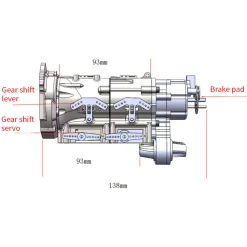 6-Speed Power Shift Transmission for CISON V8 Engine Model with High/Low Transfer Case