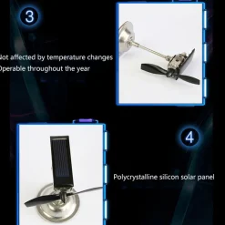 Stark 2 Blades Vehicle-mounted Solar Windmill Motor Solar Toy Scientific Physics Toy