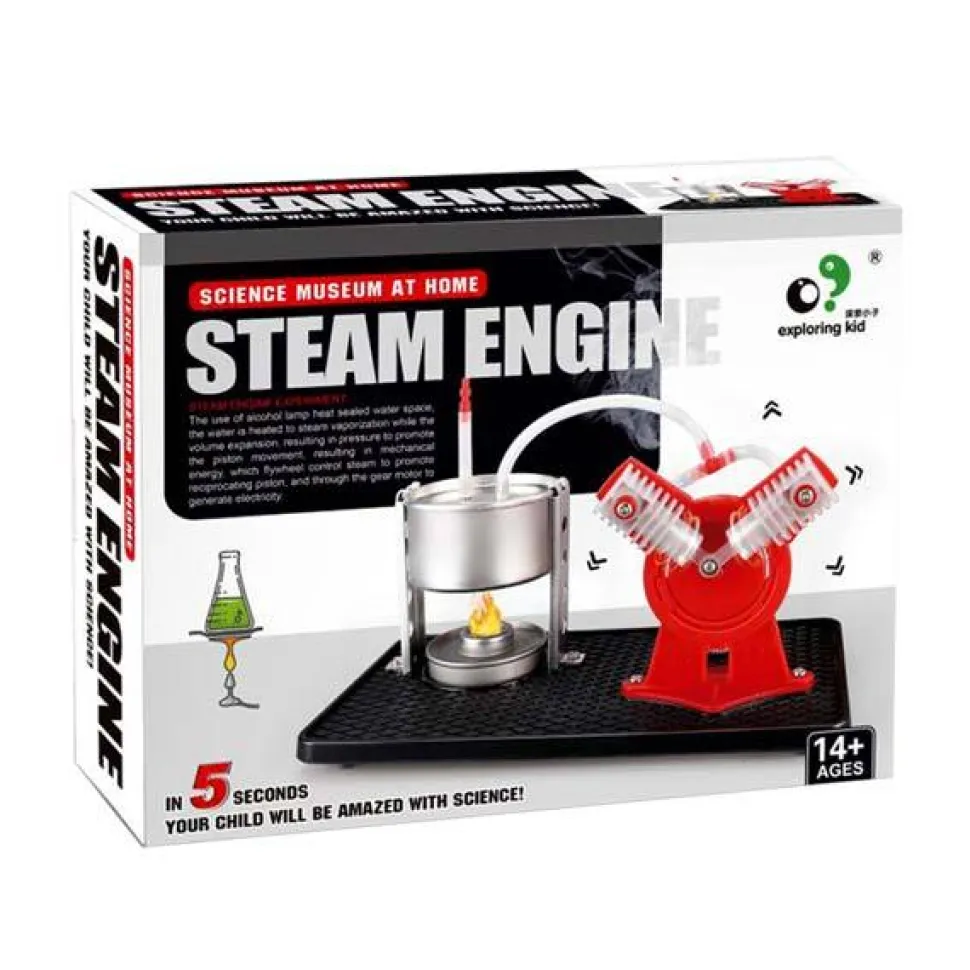 Steam Engine Model DIY Kit Children Steam Engine Experiment Model - Science Museum at Home