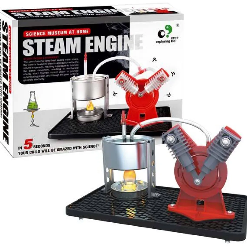 Steam Engine Model DIY Kit Children Steam Engine Experiment Model - Science Museum at Home