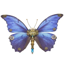 Steampunk 3D Butterfly Model Metal Puzzle DIY Assembly Kit for Kids, Teens and Adults (150PCS+)