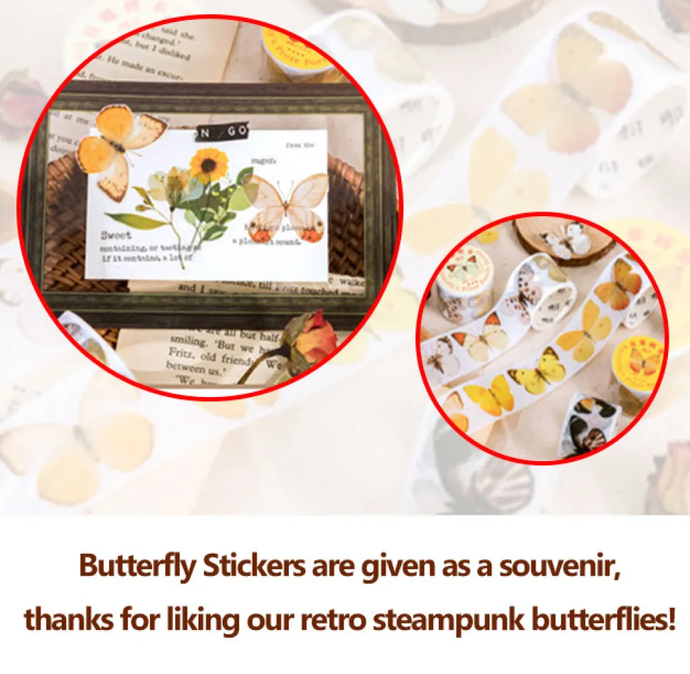 Steampunk 3D Butterfly Model Metal Puzzle DIY Assembly Kit for Kids, Teens and Adults (150PCS+)