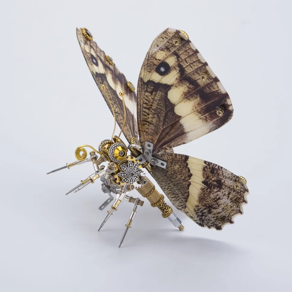 Steampunk 3D Butterfly Model Metal Puzzle DIY Assembly Kit for Kids, Teens and Adults (150PCS+)