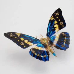 Steampunk 3D Butterfly Model Metal Puzzle DIY Assembly Kit for Kids, Teens and Adults (150PCS+) - Morpho Helena