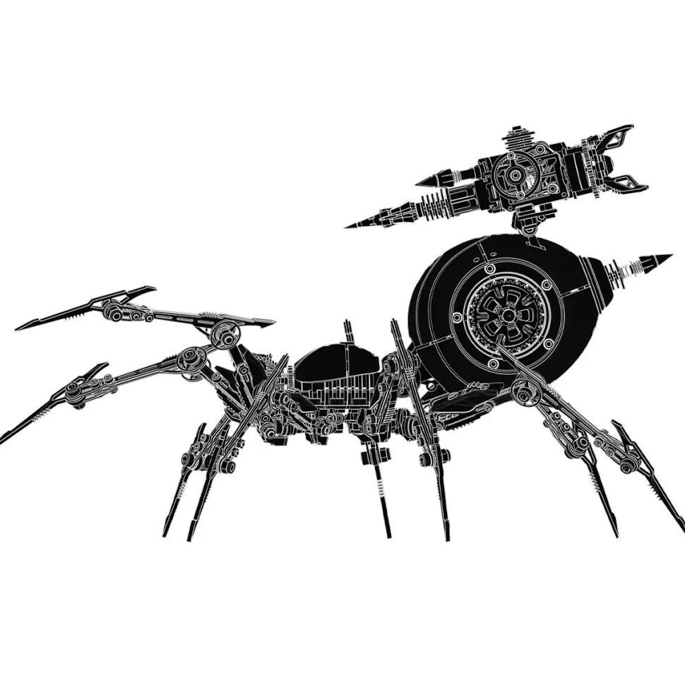 Steampunk Mechanical War Spider 3D Assembly Model Kit – Build Your Own Industrial Arachnid Artillery