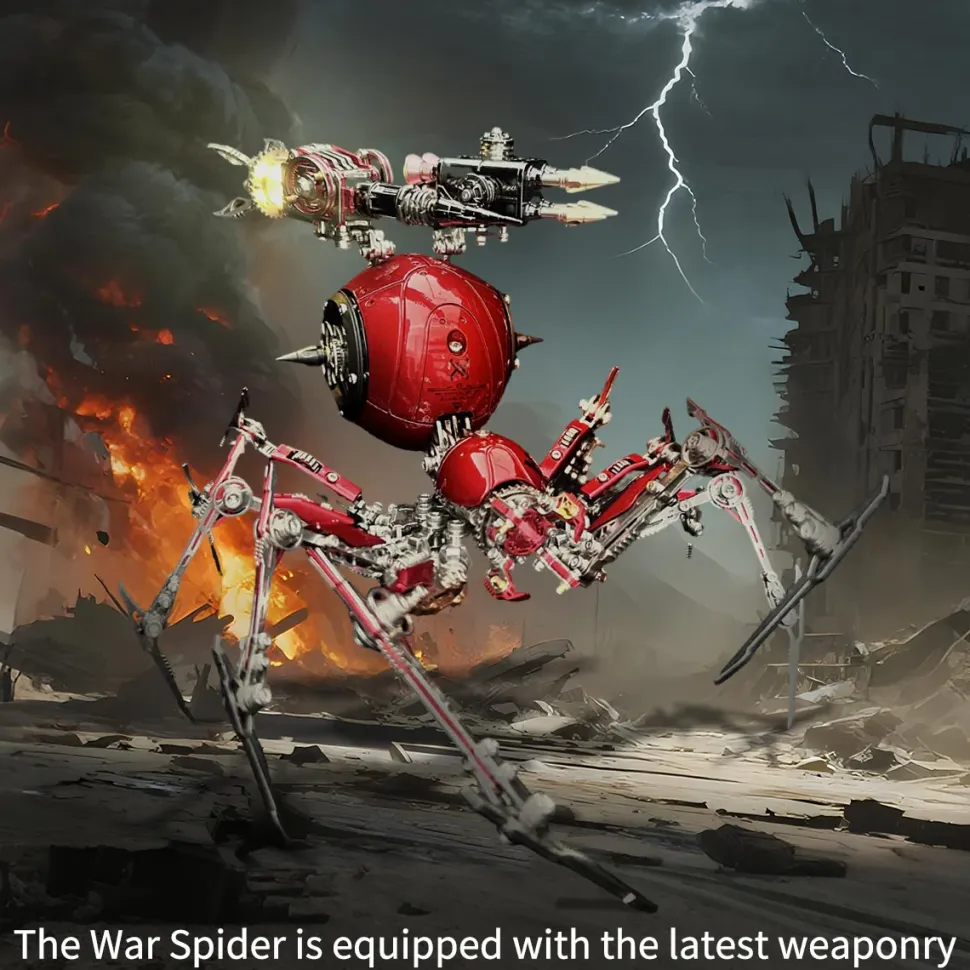 Steampunk Mechanical War Spider 3D Assembly Model Kit – Build Your Own Industrial Arachnid Artillery