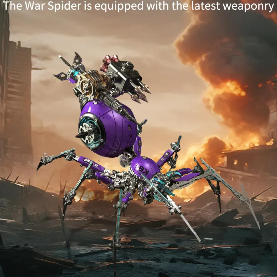Steampunk Mechanical War Spider 3D Assembly Model Kit – Build Your Own Industrial Arachnid Artillery