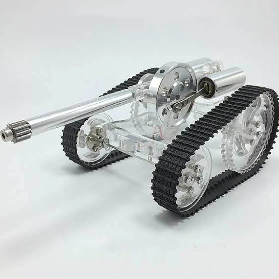 Stirling Engine Battle Tank External Combustion Engine Motor Model - Gift for Collection