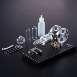 Stirling Engine DIY Manson Engine Model Set with Metal Baseplate Toy for Children