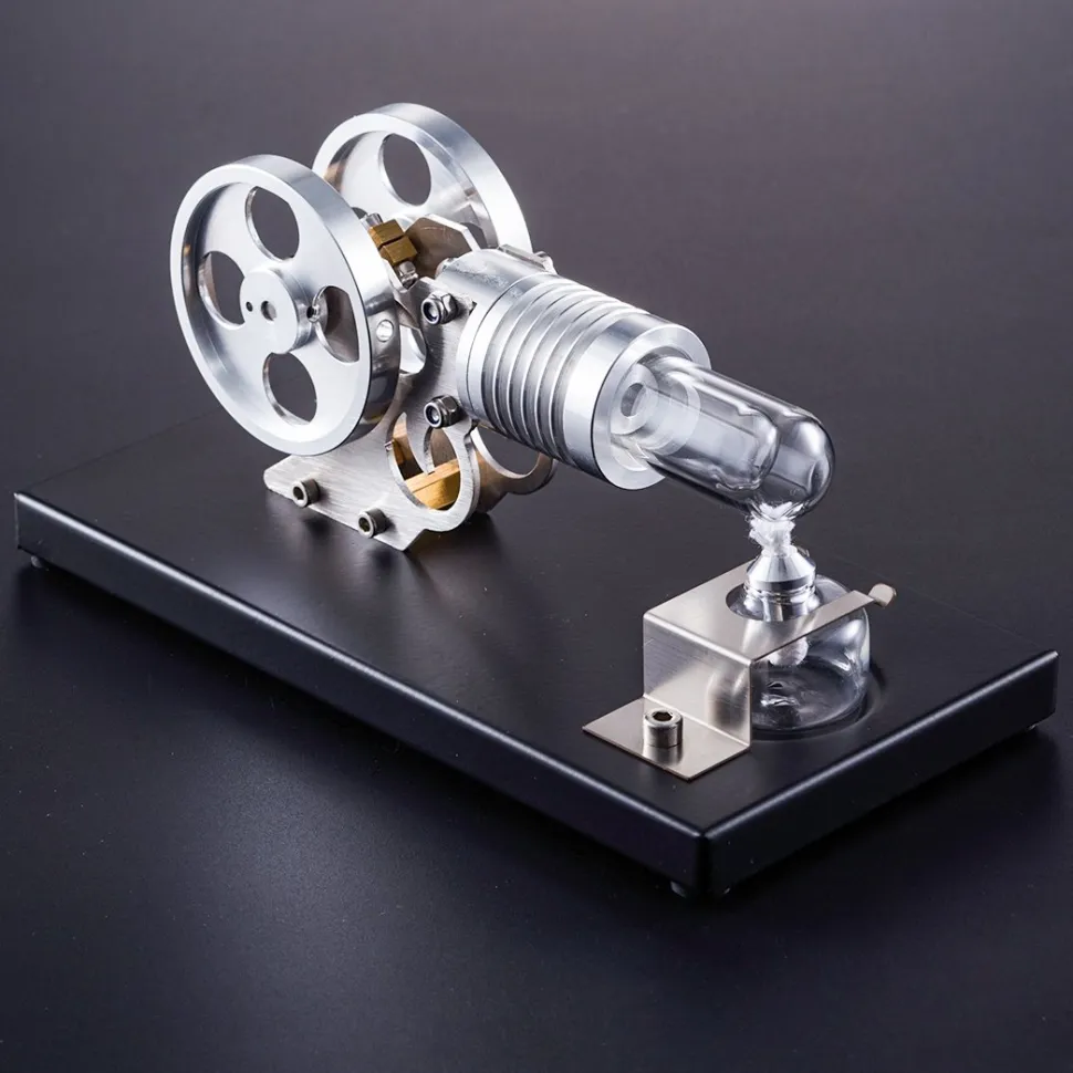 Stirling Engine DIY Manson Engine Model Set with Metal Baseplate Toy for Children