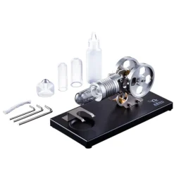 Stirling Engine DIY Manson Engine Model Set with Metal Baseplate Toy for Children