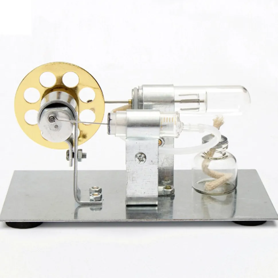 Stirling Engine Kit DIY Single Cylinder Stirling Engine - Ideal Engine Model Gift for Your Kids Enginediy