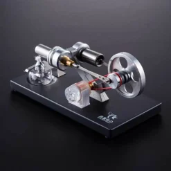 Stirling Engine Kit Unassembled Engine Kit Electricity Generator with 4 LED Light - Perfect Gift Choice