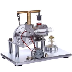 Stirling Engine Model Hot Air Stirling Engine Electricity Generator with Colorful LED - Enginediy