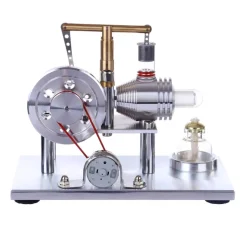 Stirling Engine Model Hot Air Stirling Engine Electricity Generator with Colorful LED - Enginediy