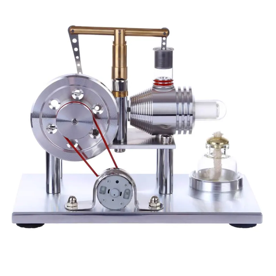 Stirling Engine Model Hot Air Stirling Engine Electricity Generator with Colorful LED - Enginediy