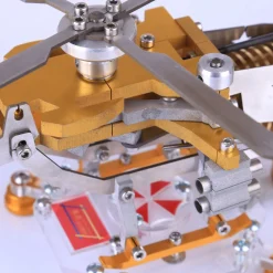 Stirling Engine Model Kit Vacuum Engine with Helicopter Design Single Stirling Engine Armored Edition