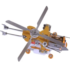 Stirling Engine Model Kit Vacuum Engine with Helicopter Design Single Stirling Engine Armored Edition