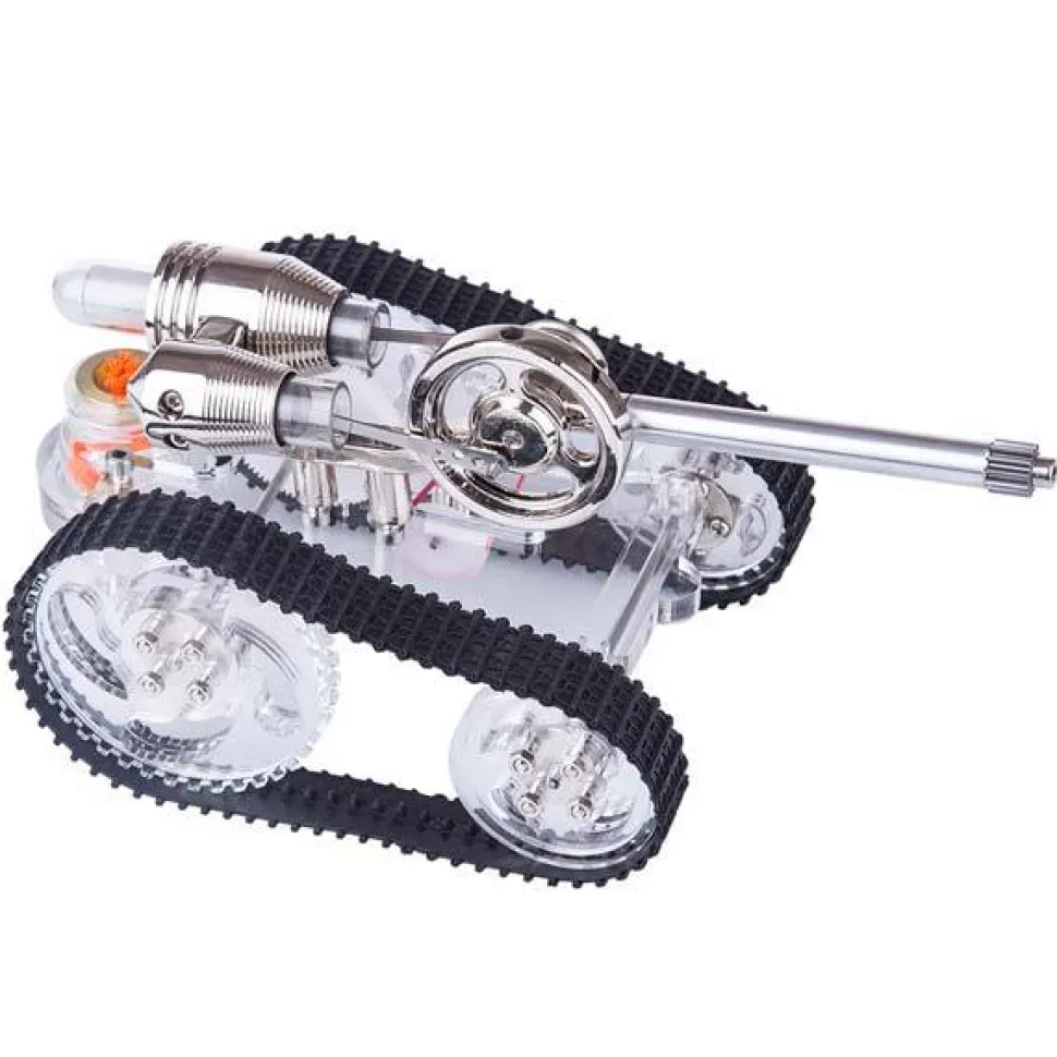 Tank Stirling Engine Car Motor Model External Combustion Engine Toy Gift - Enginediy