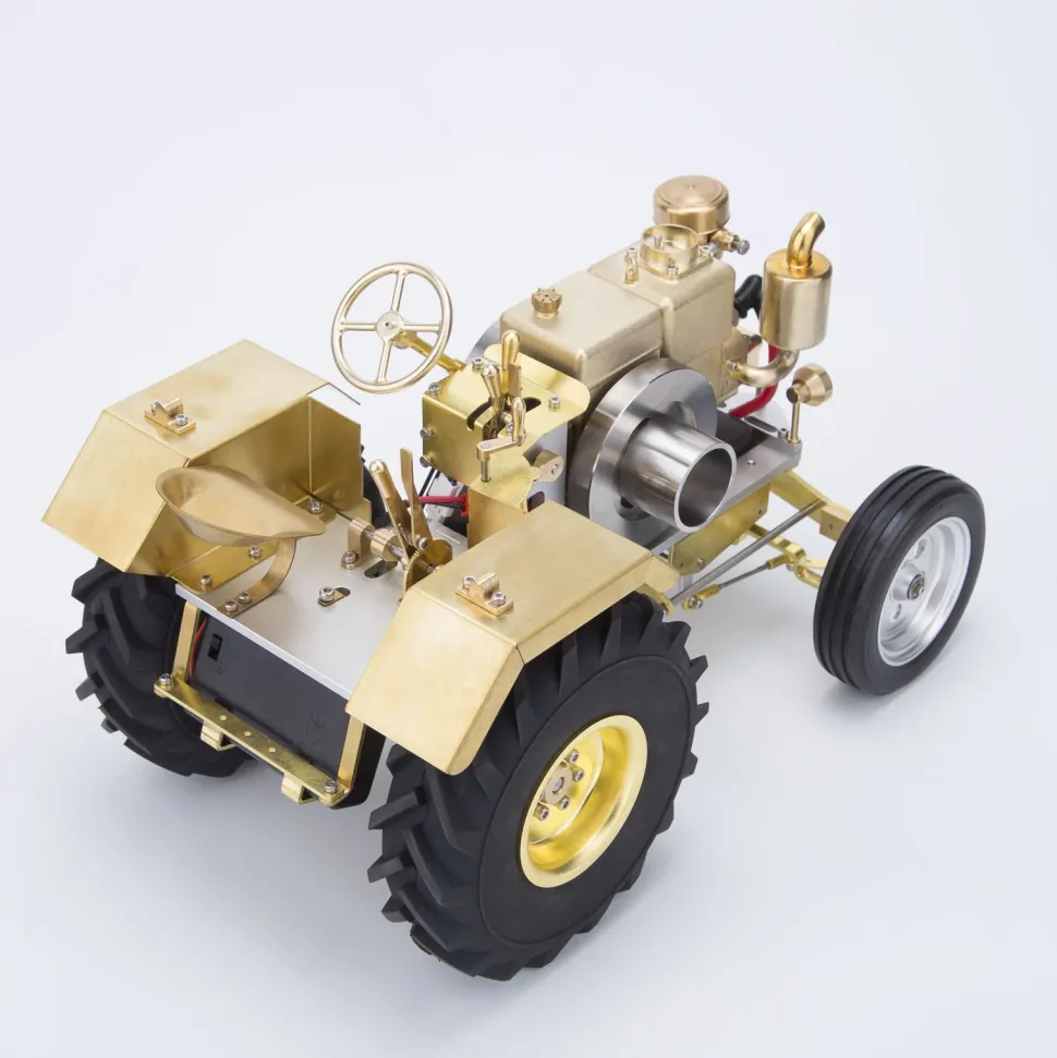 T1 Antique Roller Tractor Model with Mini Water-cooled Single-cylinder Gasoline IC Engine