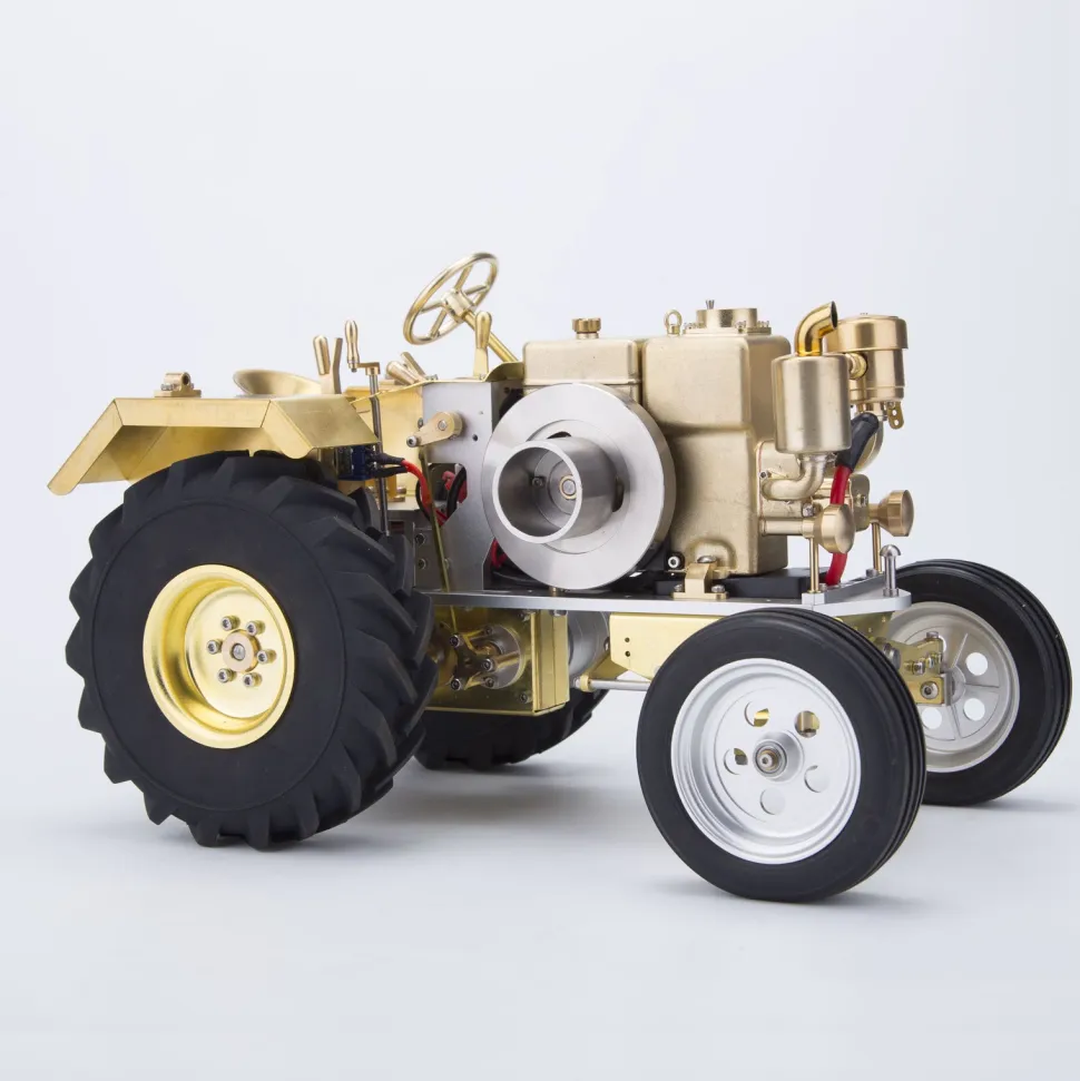 T1 Antique Roller Tractor Model with Mini Water-cooled Single-cylinder Gasoline IC Engine