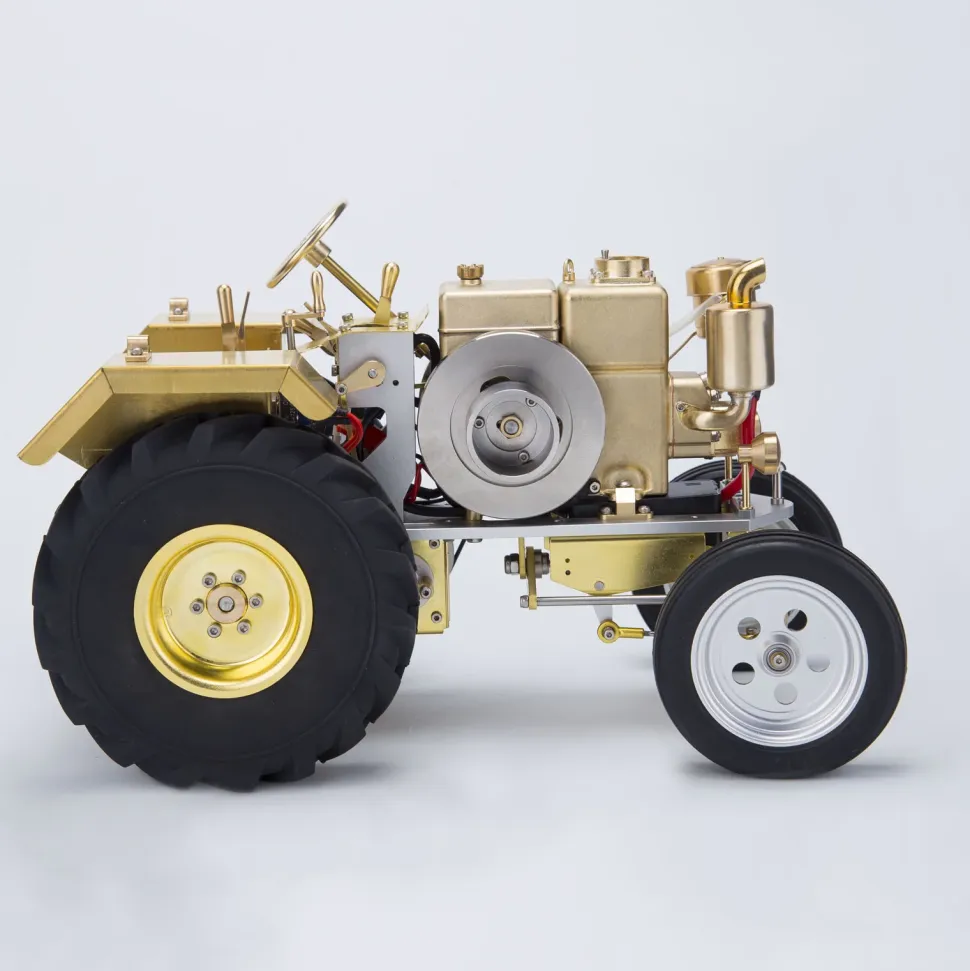 T1 Antique Roller Tractor Model with Mini Water-cooled Single-cylinder Gasoline IC Engine