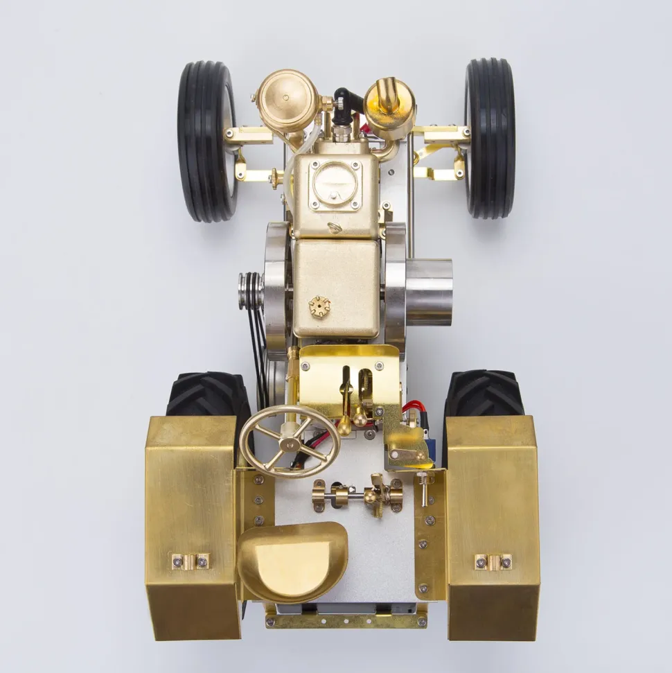 T1 Antique Roller Tractor Model with Mini Water-cooled Single-cylinder Gasoline IC Engine