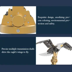 TECHING American Bald Eagle Model Kit - Haliaeetus Leucocephalus with Flying and Flapping Wings