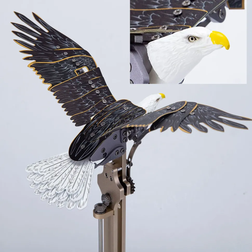 TECHING American Bald Eagle Model Kit - Haliaeetus Leucocephalus with Flying and Flapping Wings
