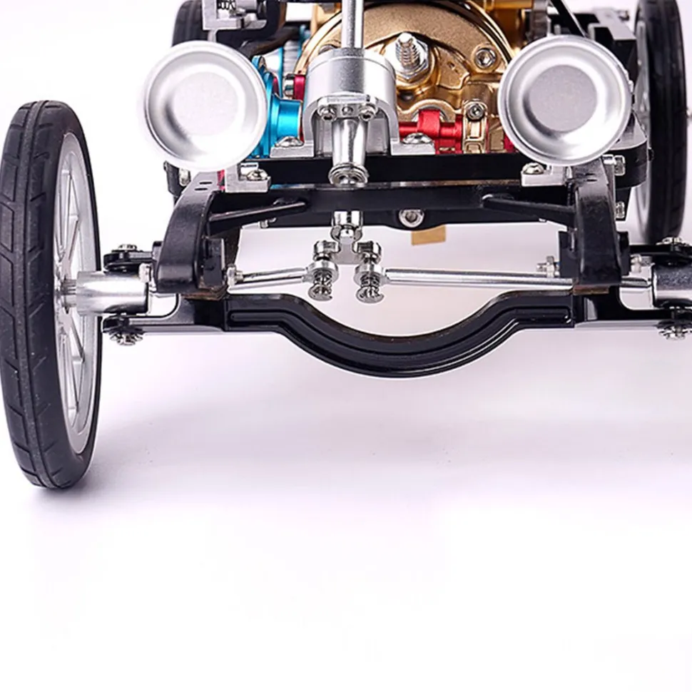 Teching Car Engine Assembly Kit Single Cylinder Car Building Kit Toy Gift for Adult