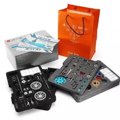 Teching Car Engine Assembly Kit Single Cylinder Car Building Kit Toy Gift for Adult