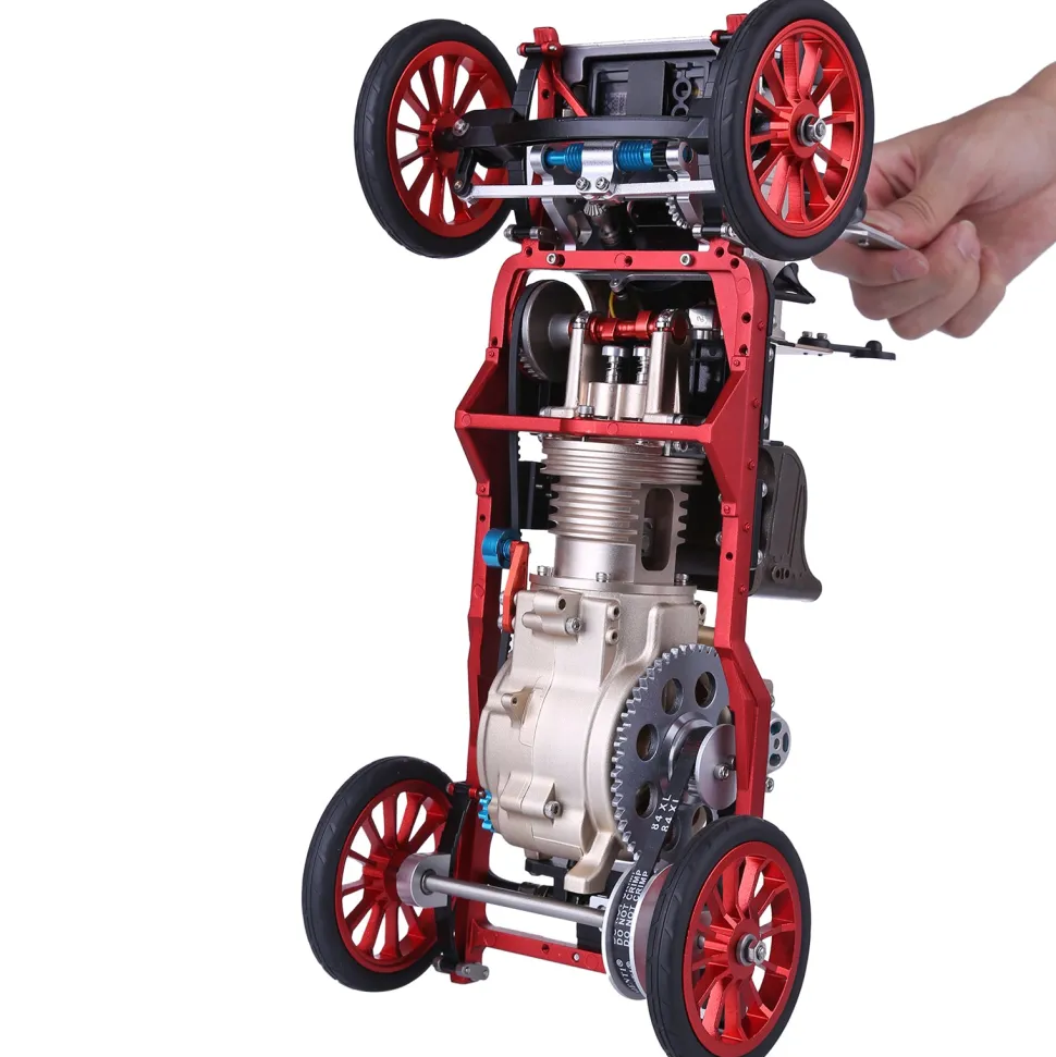 Teching Classic Car Engine Assembly Kit Mini Electric Single-cylinder Engine Metal Mechanical Model High Level Educational Collection