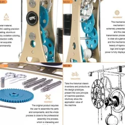 Teching Engine Assembly Kit Full Metal Galileo Pendulum Clock Engine Building Kit Toy Gift