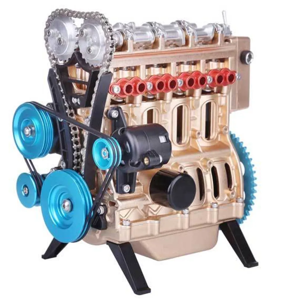 Teching Engine Kit 4 Cylinder Car Engine Assembly Kit Gift Collection DM13-B