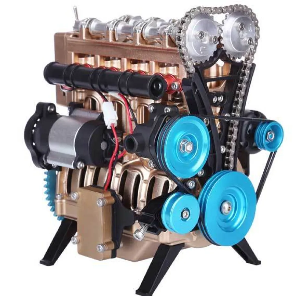 Teching Engine Kit 4 Cylinder Car Engine Assembly Kit Gift Collection DM13-B