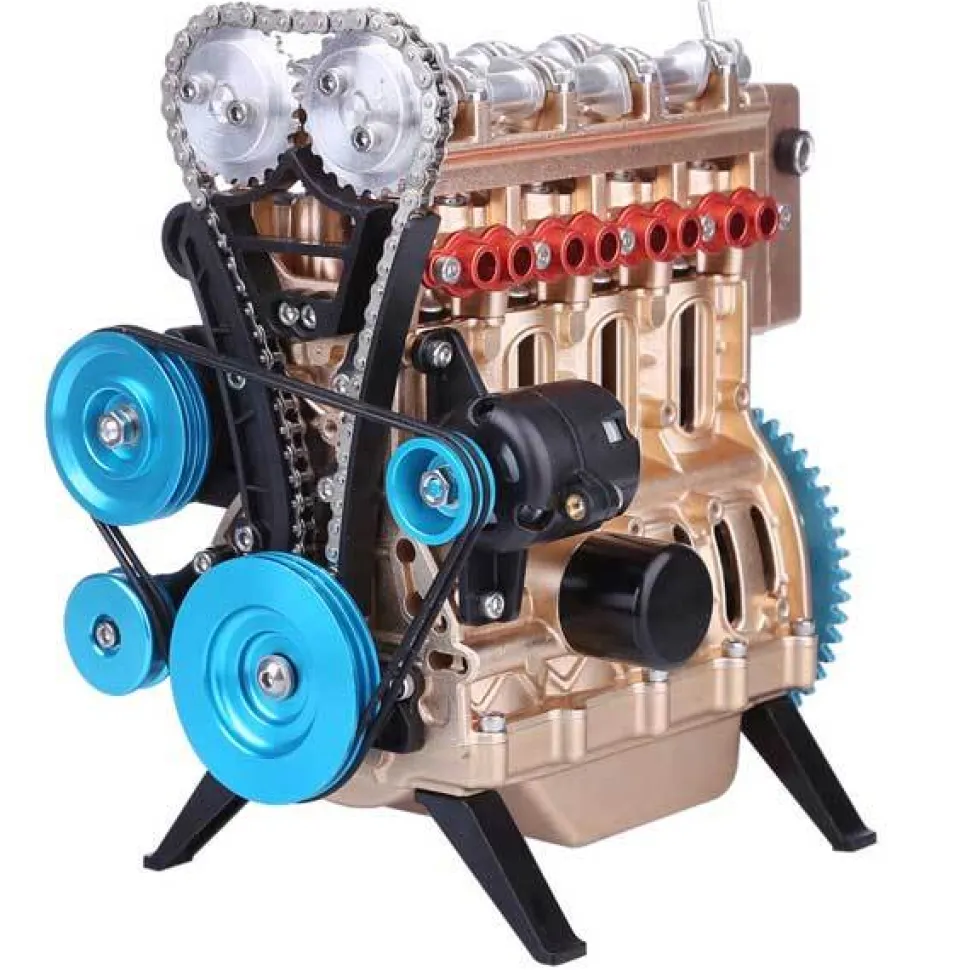 Teching Engine Kit 4 Cylinder Car Engine Assembly Kit Gift Collection DM13-B