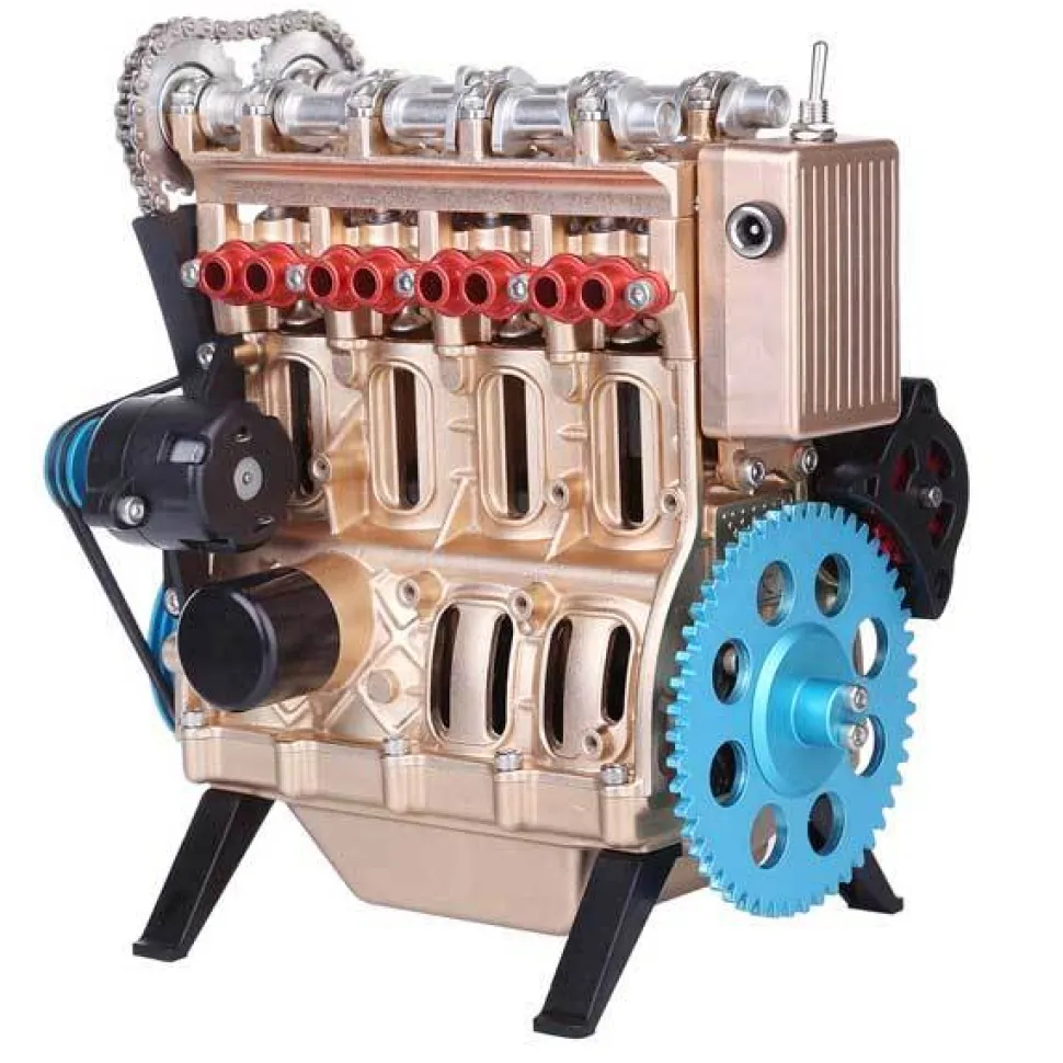 Teching Engine Kit 4 Cylinder Car Engine Assembly Kit Gift Collection DM13-B