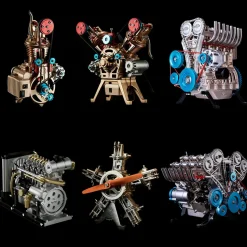 TECHING Full Metal Car Engine Model Kit That Works - Build Your Own Engines - Gift Collection
